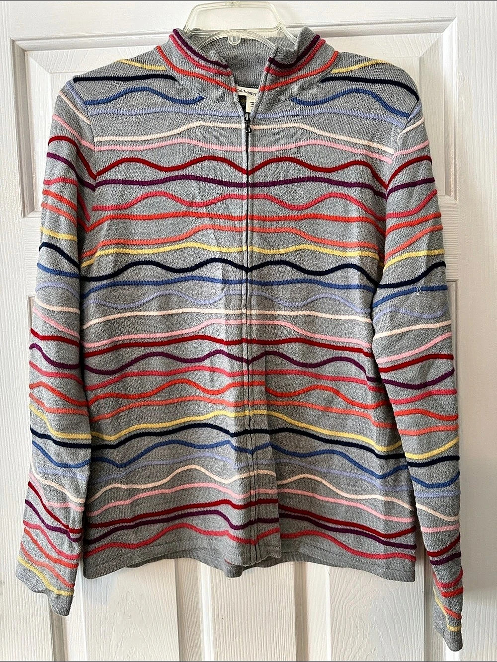 Coldwater Creek Women's Abstract Striped Sweater Size Medium